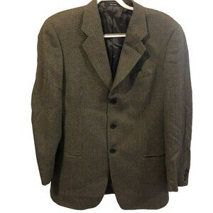 MANI Men's Houndstooth Wool Blazer Jacket Size 43R Sport Coat